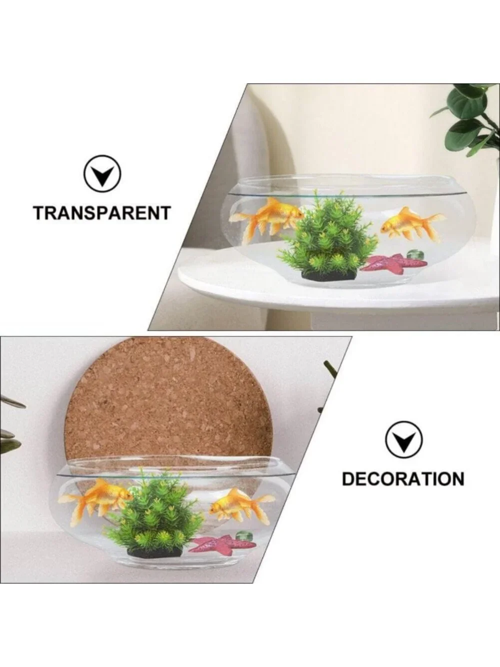 10-Inch Clear Glass Bowl - Large Round Planter for Plants, Centerpiece